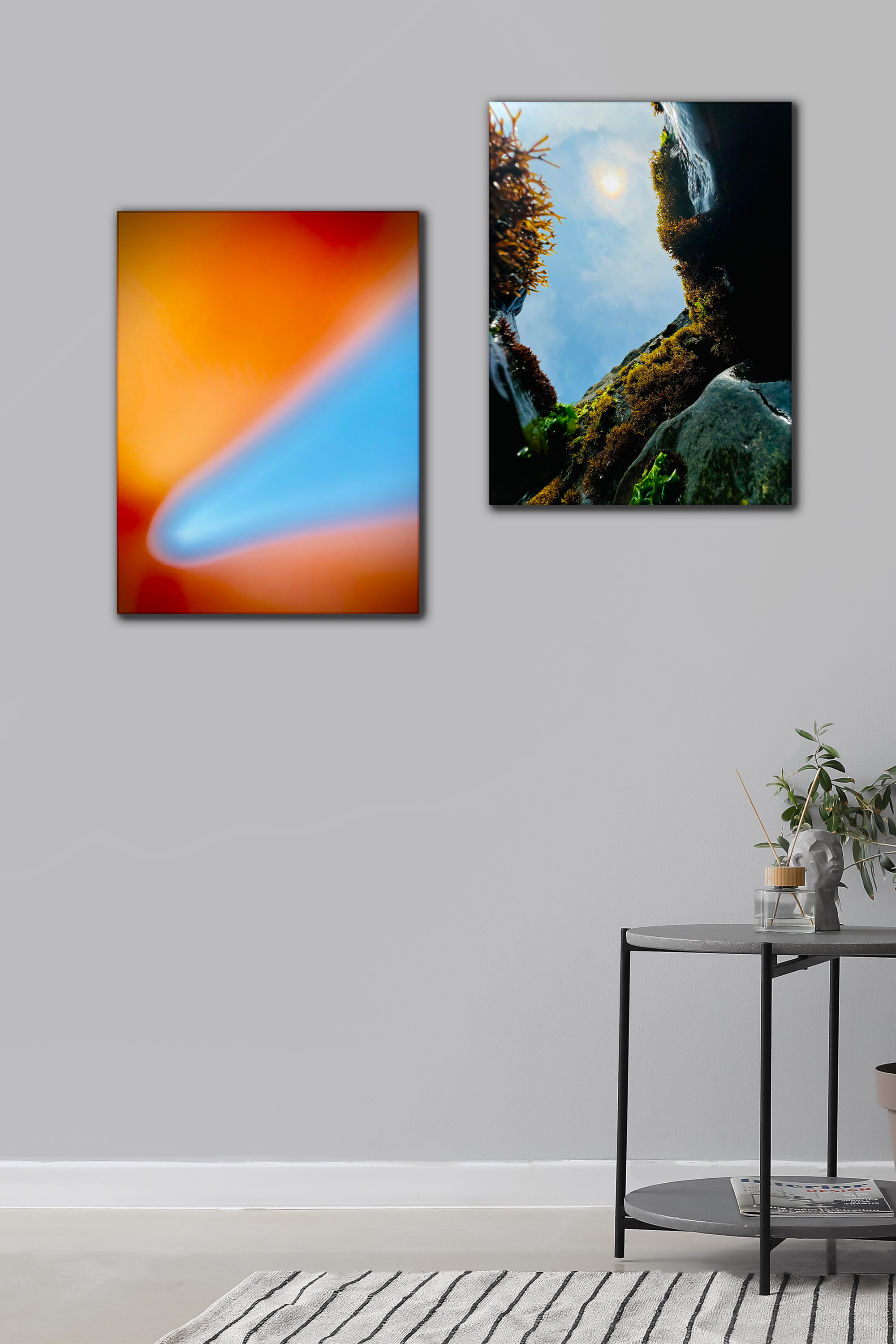 Titan Forge photography metal panel displayed on a wall at real scale